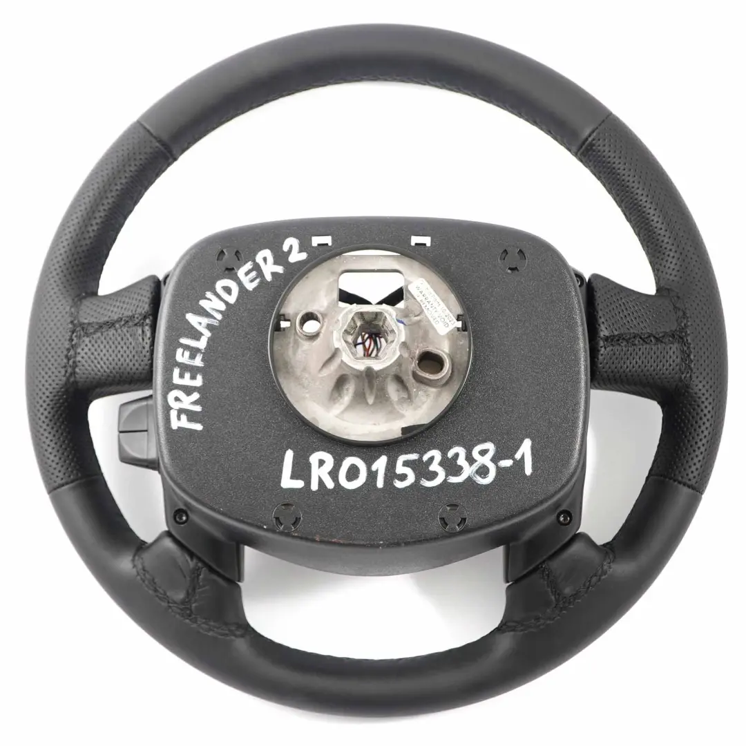 Leather Steering Wheel Multifunction to Land Rover Freelander 2 NEW Black with Part number LR015338 Land Rover Freelander 2 NEW Black Leather Steering Wheel Multifunction - SKU LR015338-1 - Part number LR015338