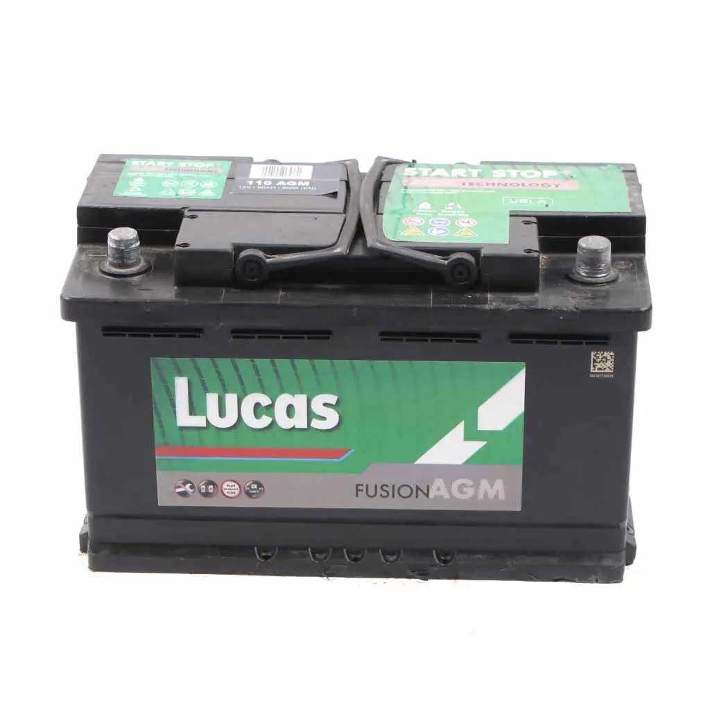  Lucas AGM Start Stop Accumulator Battery 80Ah 800A 12V 110 AGM - SKU Lucas 80Ah Accumulator - Part number Lucas 80Ah Accumulator