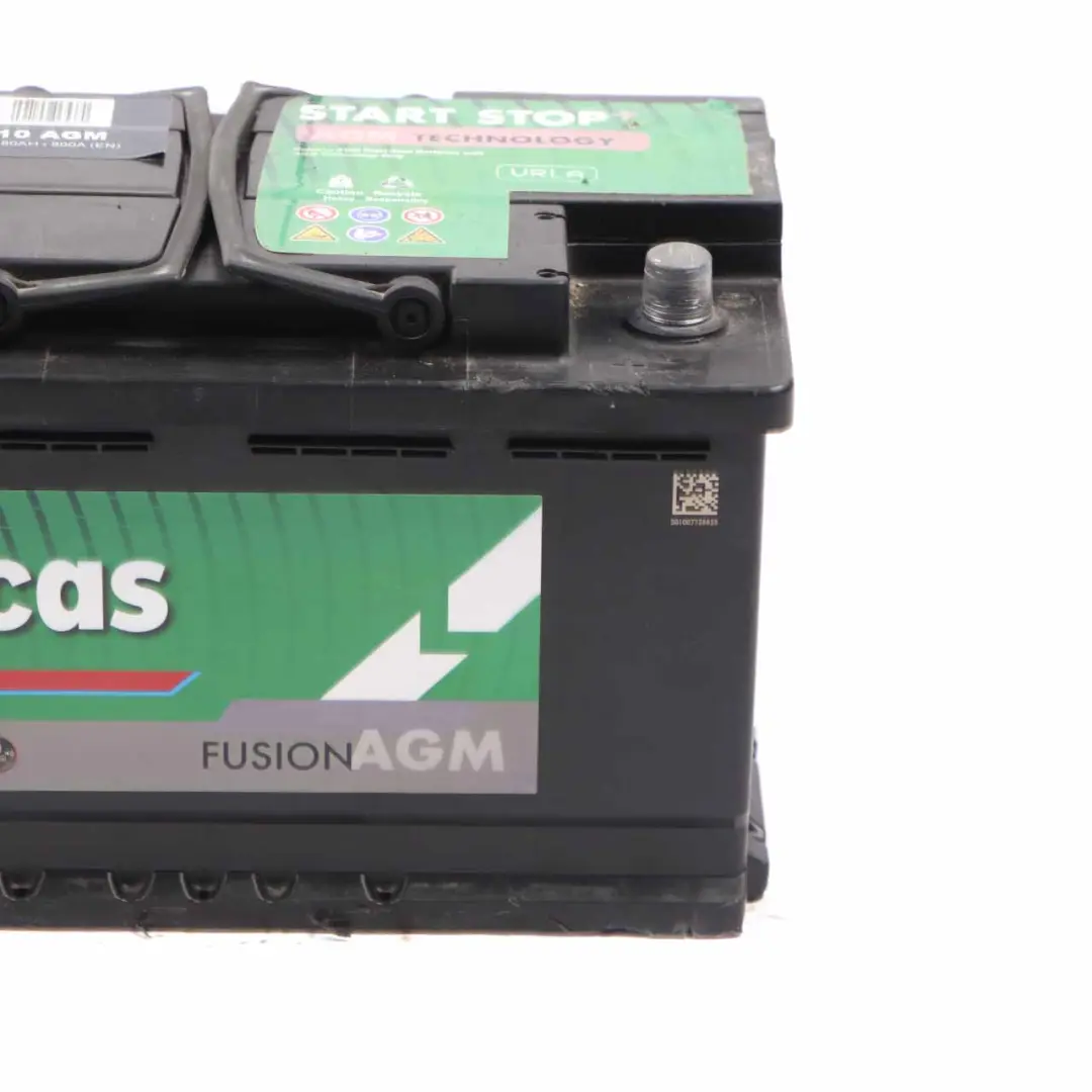  Lucas AGM Start Stop Accumulator Battery 80Ah 800A 12V 110 AGM - SKU Lucas 80Ah Accumulator - Part number Lucas 80Ah Accumulator