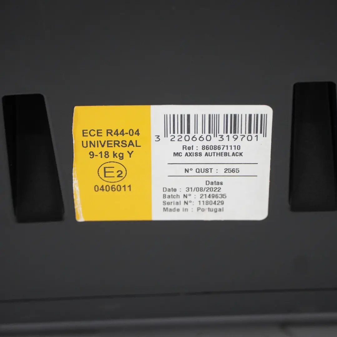  Genuine Maxi-Cosi Axiss Group 1 9-18 kg Car Seat Carrier Black - SKU Maxi-Cosi Axiss Seat - Part number Maxi-Cosi Axiss Seat