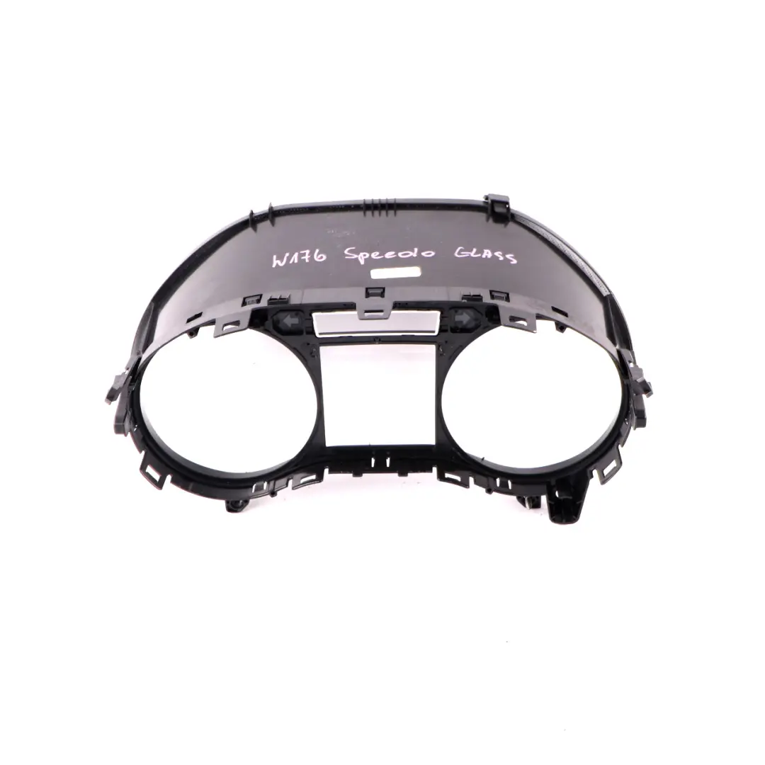 Instrument Cluster Speedo Clocks Meter Glass Cover Trim Surround to Mercedes W176 with Part number Mercedes W176 Speedo Glass Mercedes W176 Instrument Cluster Speedo Clocks Meter Glass Cover Trim Surround - SKU Mercedes W176 Speedo Glass - Part number Mercedes W176 Speedo Glass