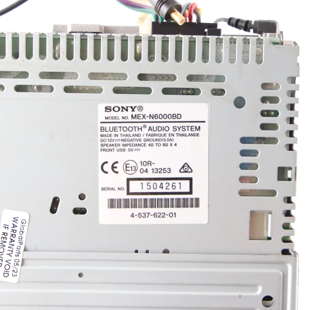  Genuine Sony Bluetooth USB Stereo Audio Player Head Unit - SKU MEX-N6000BD - Part number MEX-N6000BD