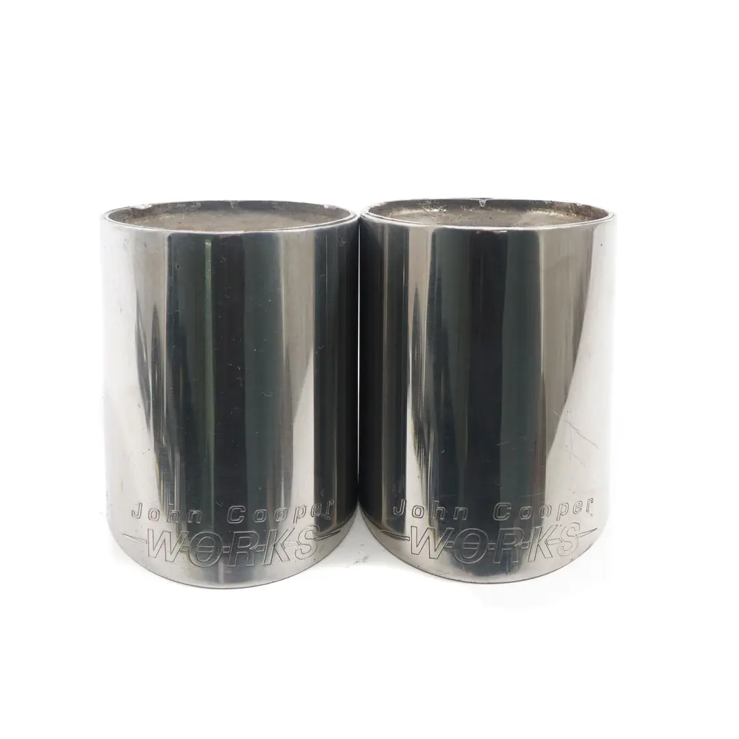  Exhaust Tips Mini R56 JCW John Cooper Works Rear System Muffler Pipe Chrome - SKU Mini R56 JCW Exhaust Tips - Part number Mini R56 JCW Exhaust Tips