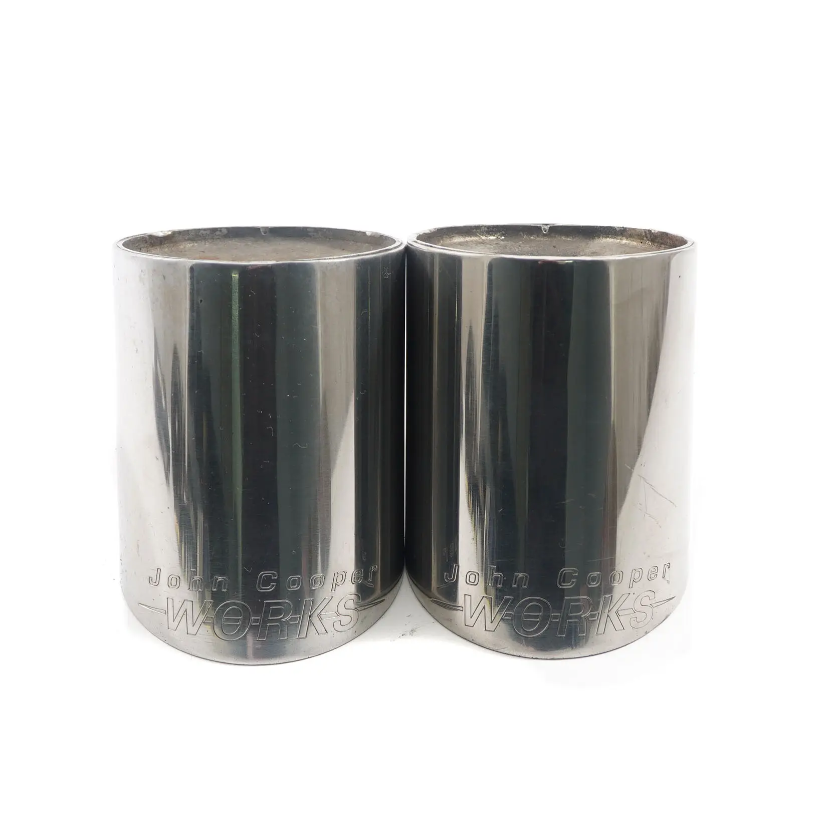 Mini R56 JCW John Cooper Works Hinten Auspuff Endschalldämpfer Abdeckung Chrom