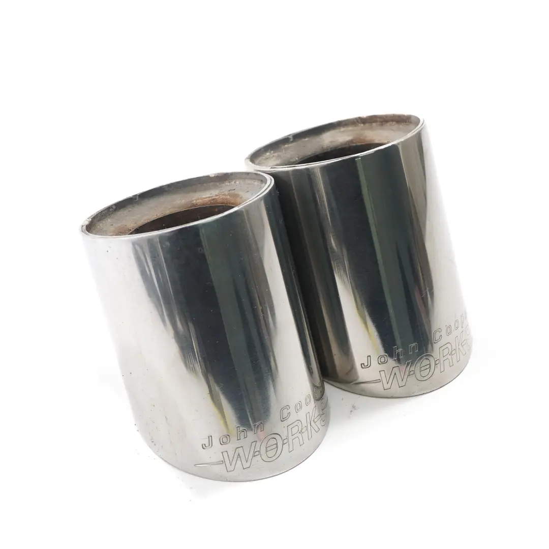  Exhaust Tips Mini R56 JCW John Cooper Works Rear System Muffler Pipe Chrome - SKU Mini R56 JCW Exhaust Tips - Part number Mini R56 JCW Exhaust Tips