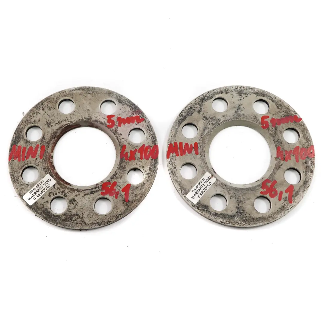 Spurverbreiterung Distanzscheiben Set 4x100 56.1mm 5mm für Mini mit Teilenummer Mini Spacer Set 4x100 Mini Spurverbreiterung Distanzscheiben Set 4x100 56.1mm 5mm - SKU Mini Spacer Set 4x100 - Teilenummer Mini Spacer Set 4x100