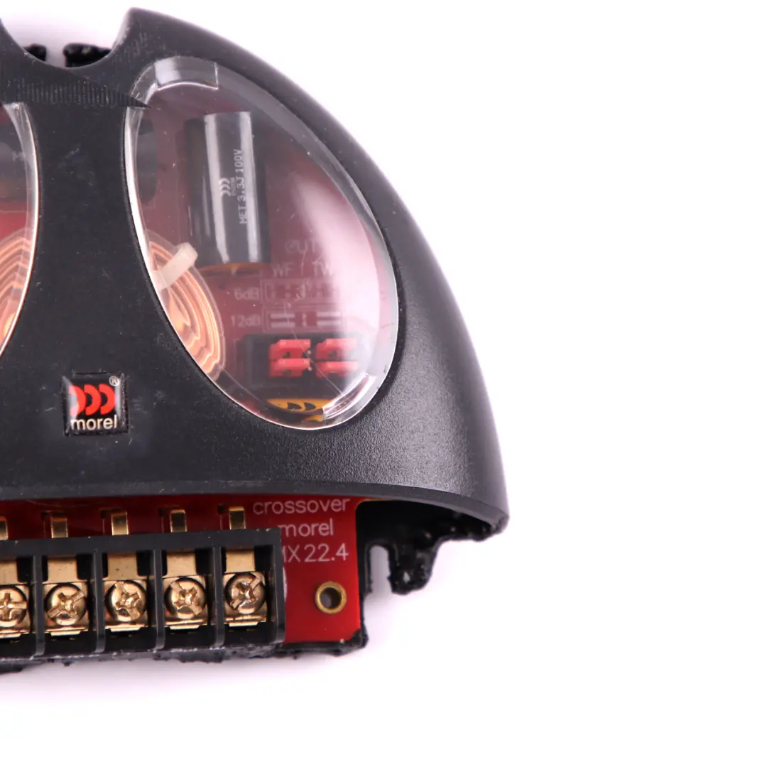 Genuine Morel Accuset MX 22.4 HiFi Audio 2-Way Hybrid Passive Crossover to with Part number Morel MX 22.4 Genuine Morel Accuset MX 22.4 HiFi Audio 2-Way Hybrid Passive Crossover - SKU Morel MX 22.4 - Part number Morel MX 22.4