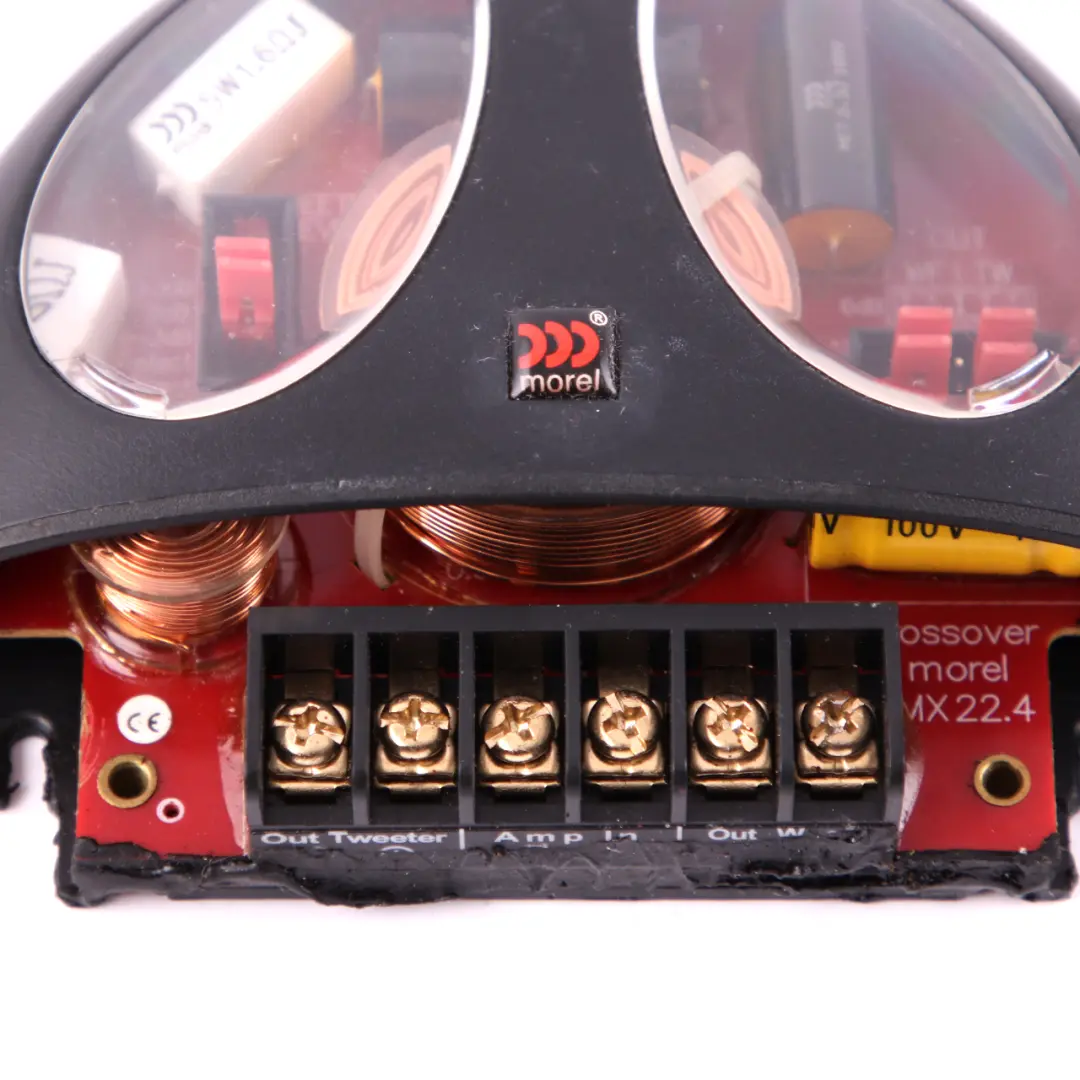 Genuine Morel Accuset MX 22.4 HiFi Audio 2-Way Hybrid Passive Crossover to with Part number Morel MX 22.4 Genuine Morel Accuset MX 22.4 HiFi Audio 2-Way Hybrid Passive Crossover - SKU Morel MX 22.4 - Part number Morel MX 22.4