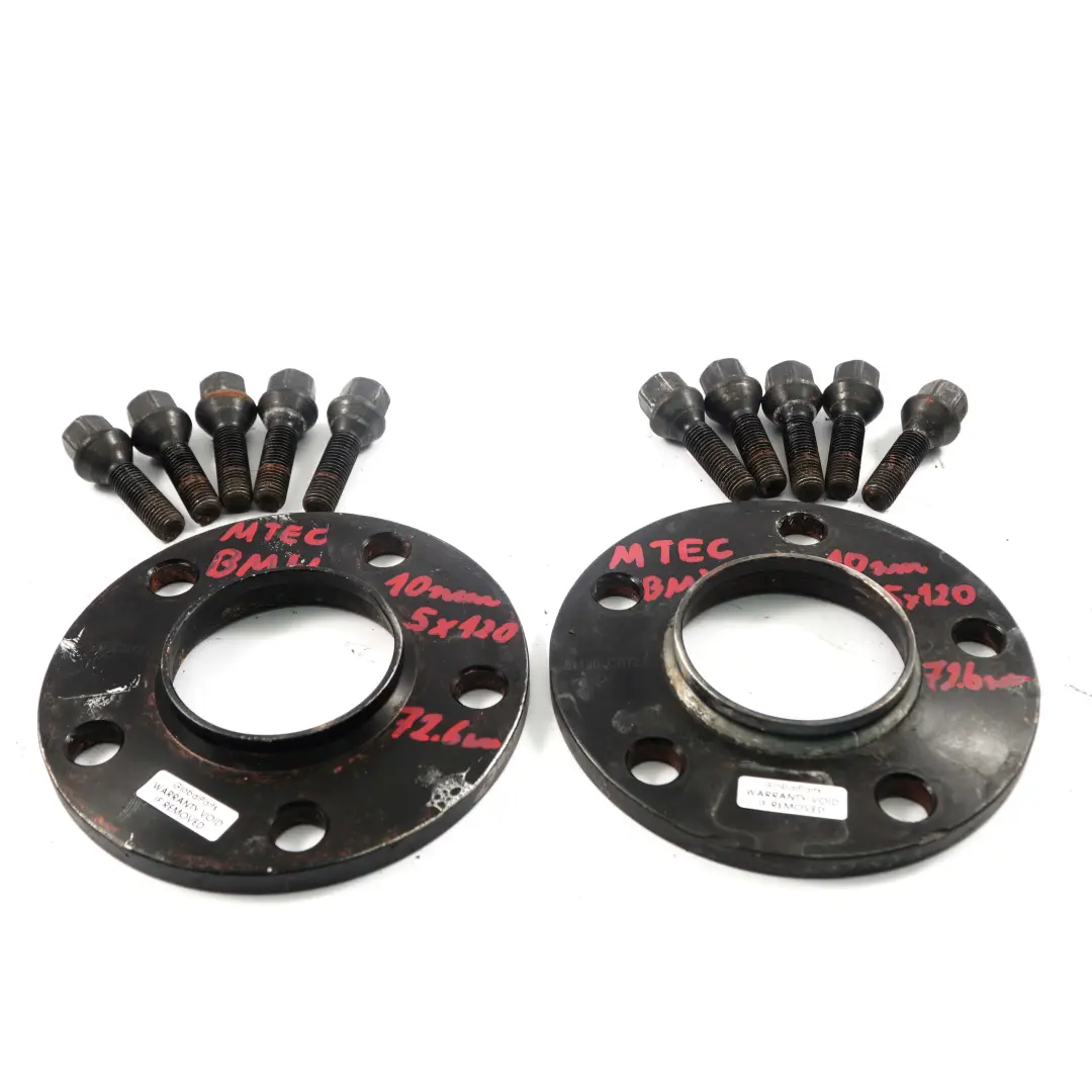 MTEC Alloy Wheel Spacers Hubcentric Shims BMW 5x120 72.6mm 10mm Pair + Bolts to with Part number MTEC BMW Spacers MTEC Alloy Wheel Spacers Hubcentric Shims BMW 5x120 72.6mm 10mm Pair + Bolts - SKU MTEC BMW Spacers - Part number MTEC BMW Spacers