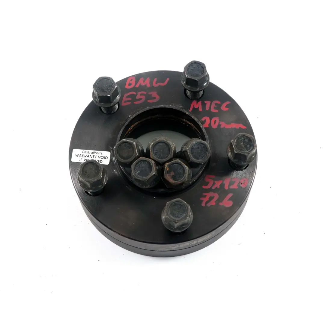  MTEC Alloy Wheel Spacers Hubcentric Shims BMW E53 5x120 72.6mm 20mm Pair + Bolts - SKU MTEC BMW X5 E53 Spacers - Part number MTEC BMW X5 E53 Spacers