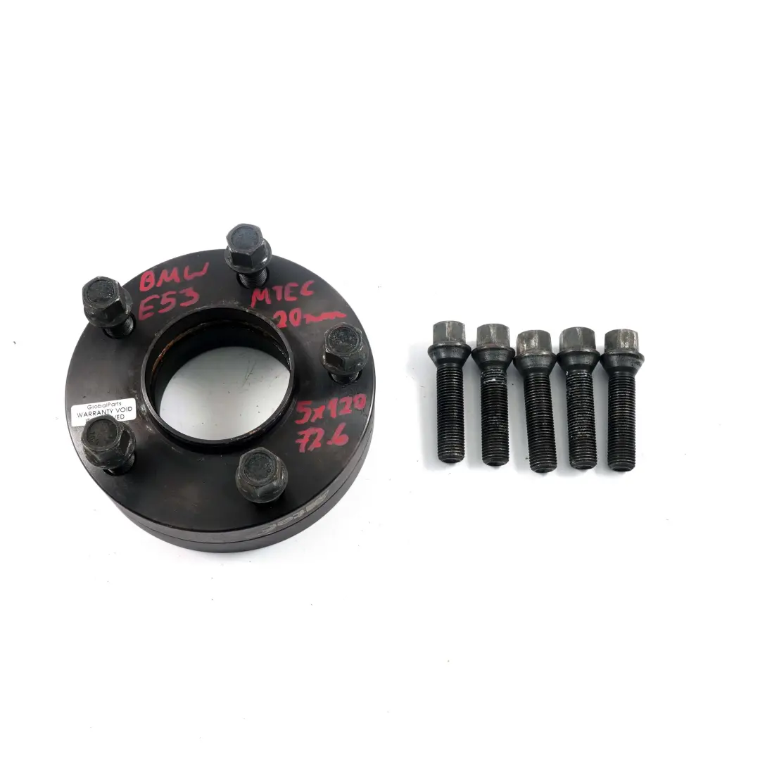 MTEC Alloy Wheel Spacers Hubcentric Shims BMW E53 5x120 72.6mm 20mm Pair + Bolts - SKU MTEC BMW X5 E53 Spacers - Part number MTEC BMW X5 E53 Spacers