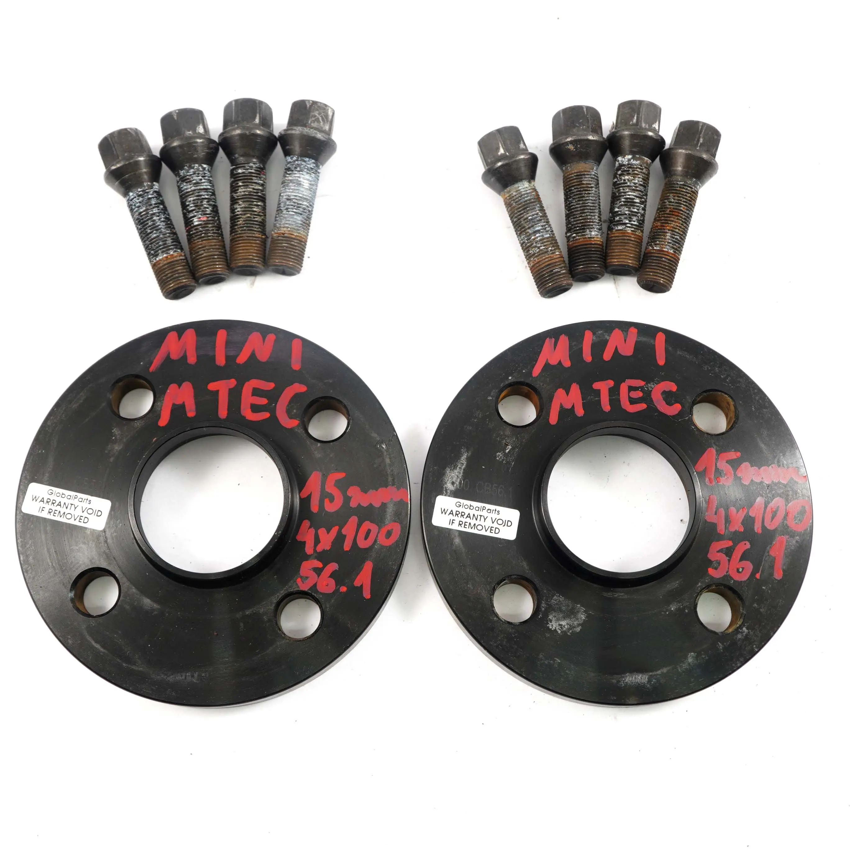 MTEC Distanziali ruota lega Spessori Hubcentric Mini 4x100 56.1mm 15mm Bulloni