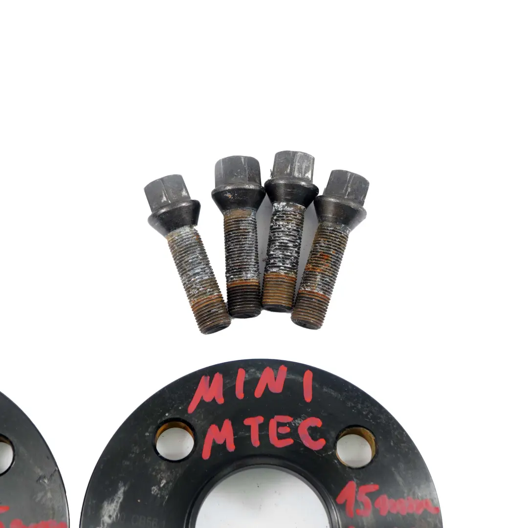  MTEC Alloy Wheel Spacers Hubcentric Shims Mini 4x100 56.1mm 15mm + Bolts - SKU MTEC Mini Spacer Set 4x100 - Part number Mini Spacer Set 4x100