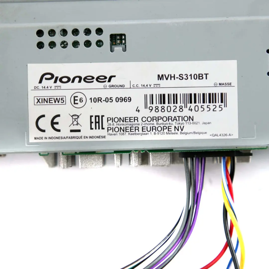 Genuine Pioneer Bluetooth USB AUX Spotify Audio Player 1 DIN  - SKU MVH-S310BT - Part number MVH-S410BT