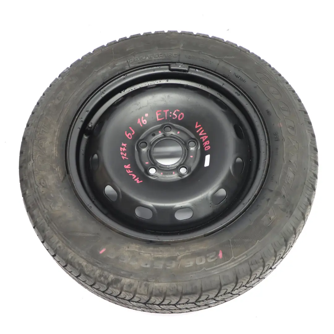 Renault Trafic Opel Vivaro Llanta acero negro MWFR 127X 16" ET:50 6J 205/65 - SKU MWFR 127X 6J 16" ET:50-2 - Número de pieza MWFR 127X 6J 16" ET:50