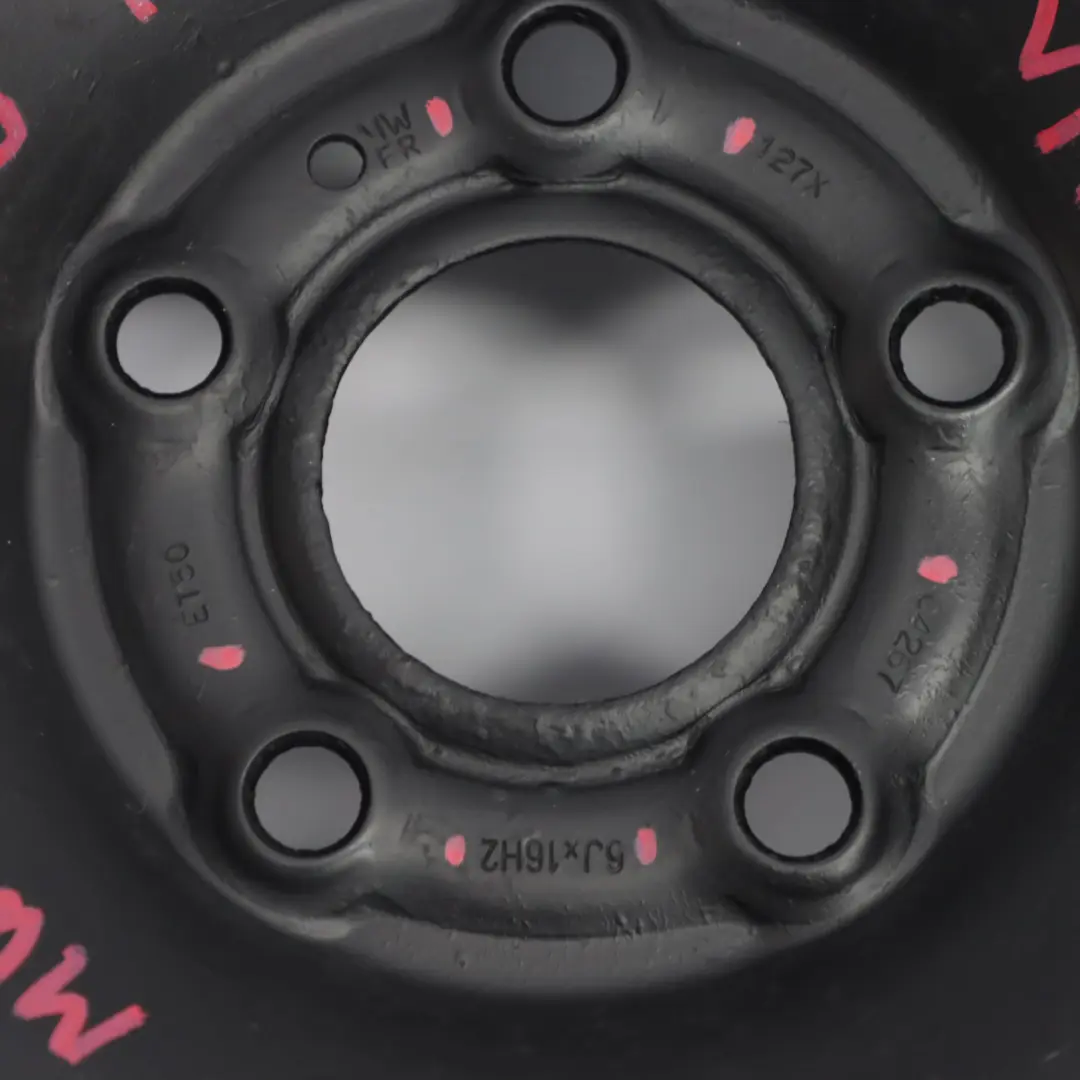 Renault Trafic Vivaro Black Steel Wheel Rim MWFR 127X 16" ET:50 6J 205/65 - SKU MWFR 127X 6J 16" ET:50-2 - Part number MWFR 127X 6J 16" ET:50