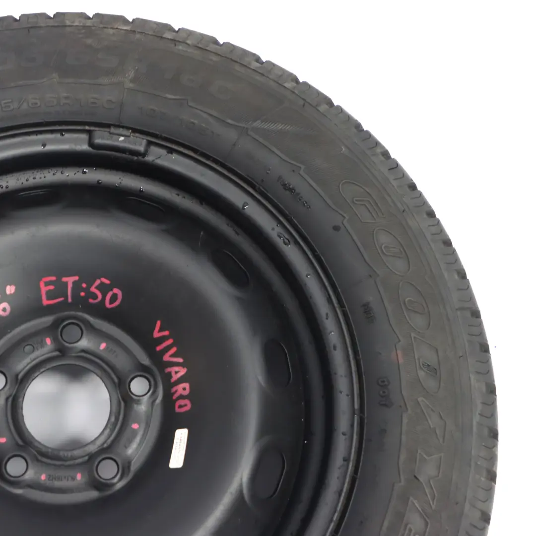 Renault Trafic Opel Vivaro Llanta acero negro MWFR 127X 16" ET:50 6J 205/65 - SKU MWFR 127X 6J 16" ET:50-2 - Número de pieza MWFR 127X 6J 16" ET:50