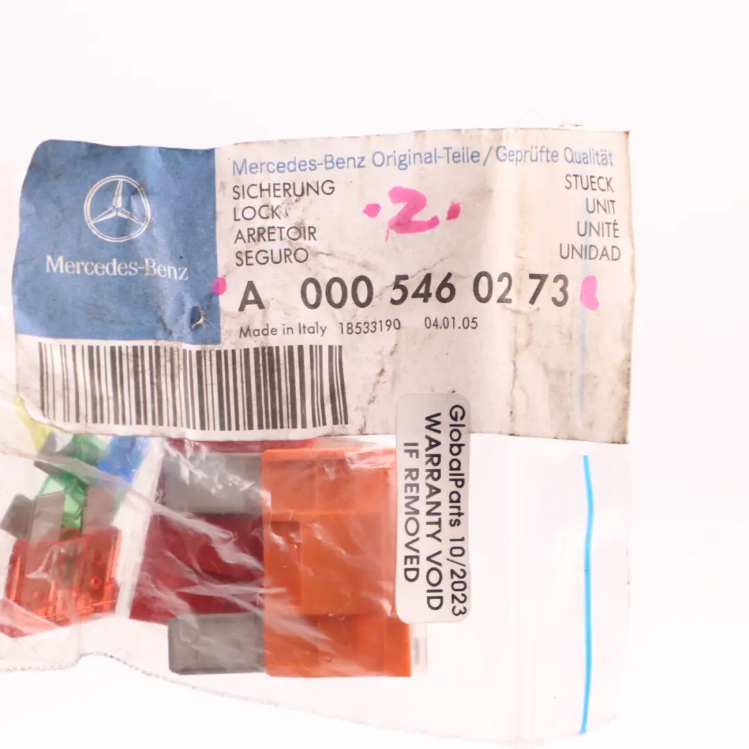 Mercedes W169 W204 W211 C219 Kit de fusibles de remplacement - SKU N000000004325 - Numéro de pièce N000000004325