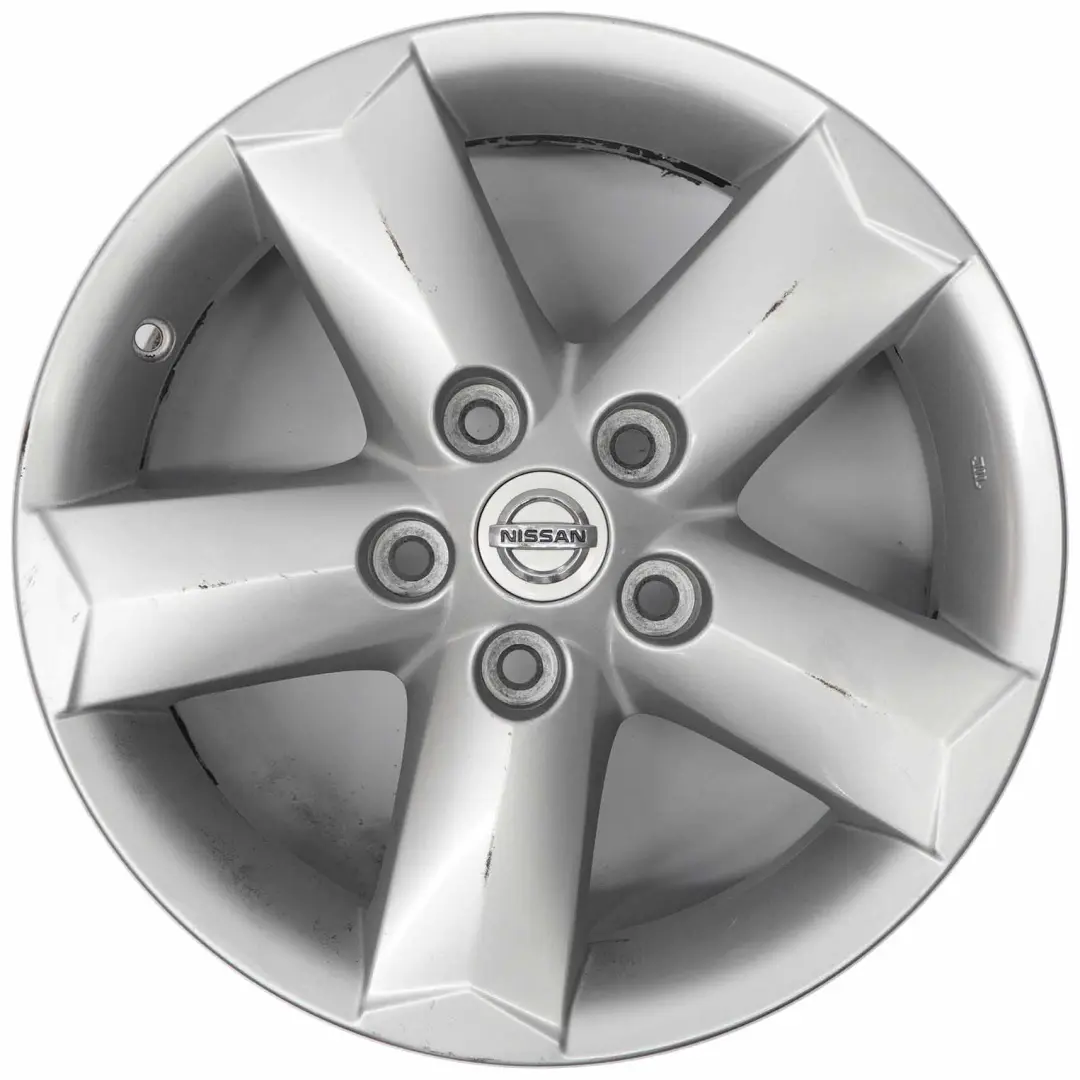 Cerchio in lega argento 16" ET:40 6,5J per Nissan Qashqai con numero di parte N3160140 Nissan Qashqai Cerchio in lega argento 16" ET:40 6,5J - SKU N3160140-1 - Numero di parte N3160140