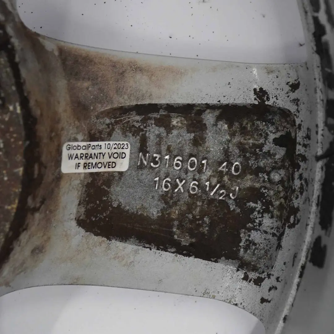 Alloy Wheel Rim 16" ET:40 6,5J to Nissan Qashqai Silver with Part number N3160140 Nissan Qashqai Silver Alloy Wheel Rim 16" ET:40 6,5J - SKU N3160140-1 - Part number N3160140