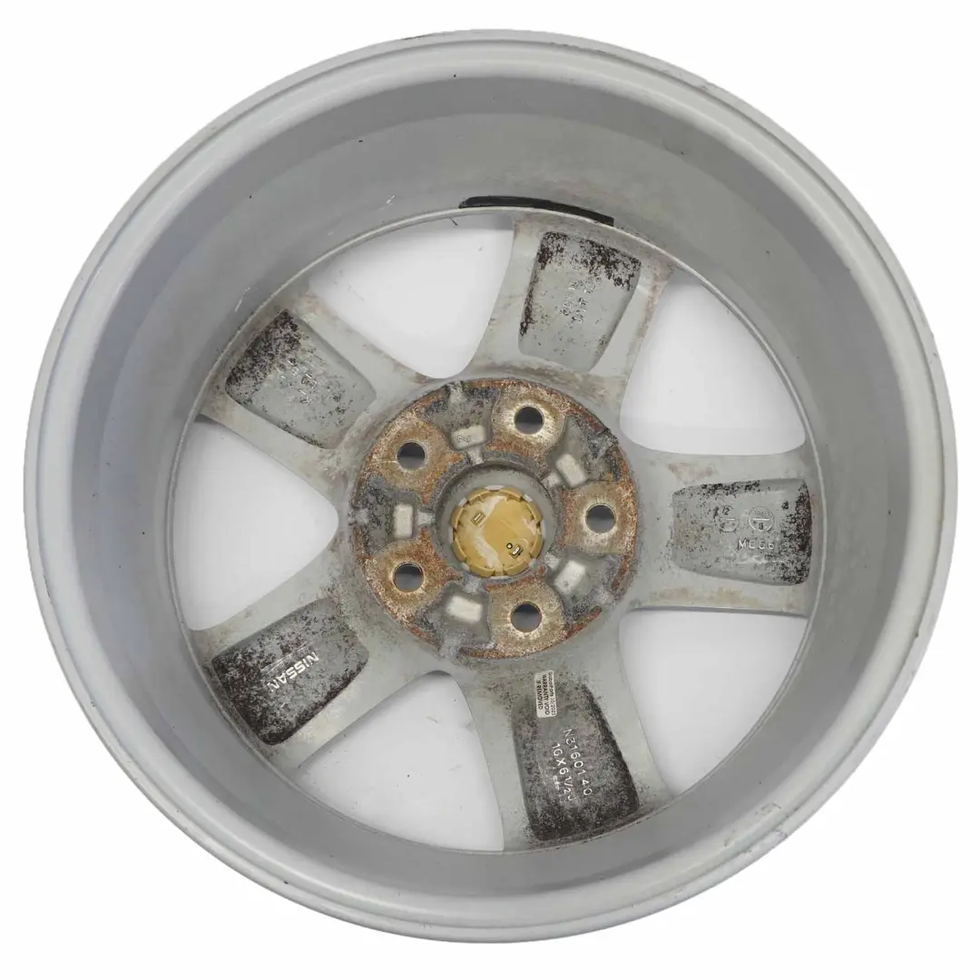 Alloy Wheel Rim 16" ET:40 6,5J to Nissan Qashqai Silver with Part number N3160140 Nissan Qashqai Silver Alloy Wheel Rim 16" ET:40 6,5J - SKU N3160140-2 - Part number N3160140