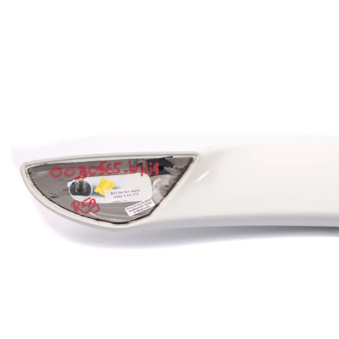  Spoiler Mini Cooper S R53 Rear Trunk Lid Spoiler White - SKU P0030565-WHI1 - Part number 0030565