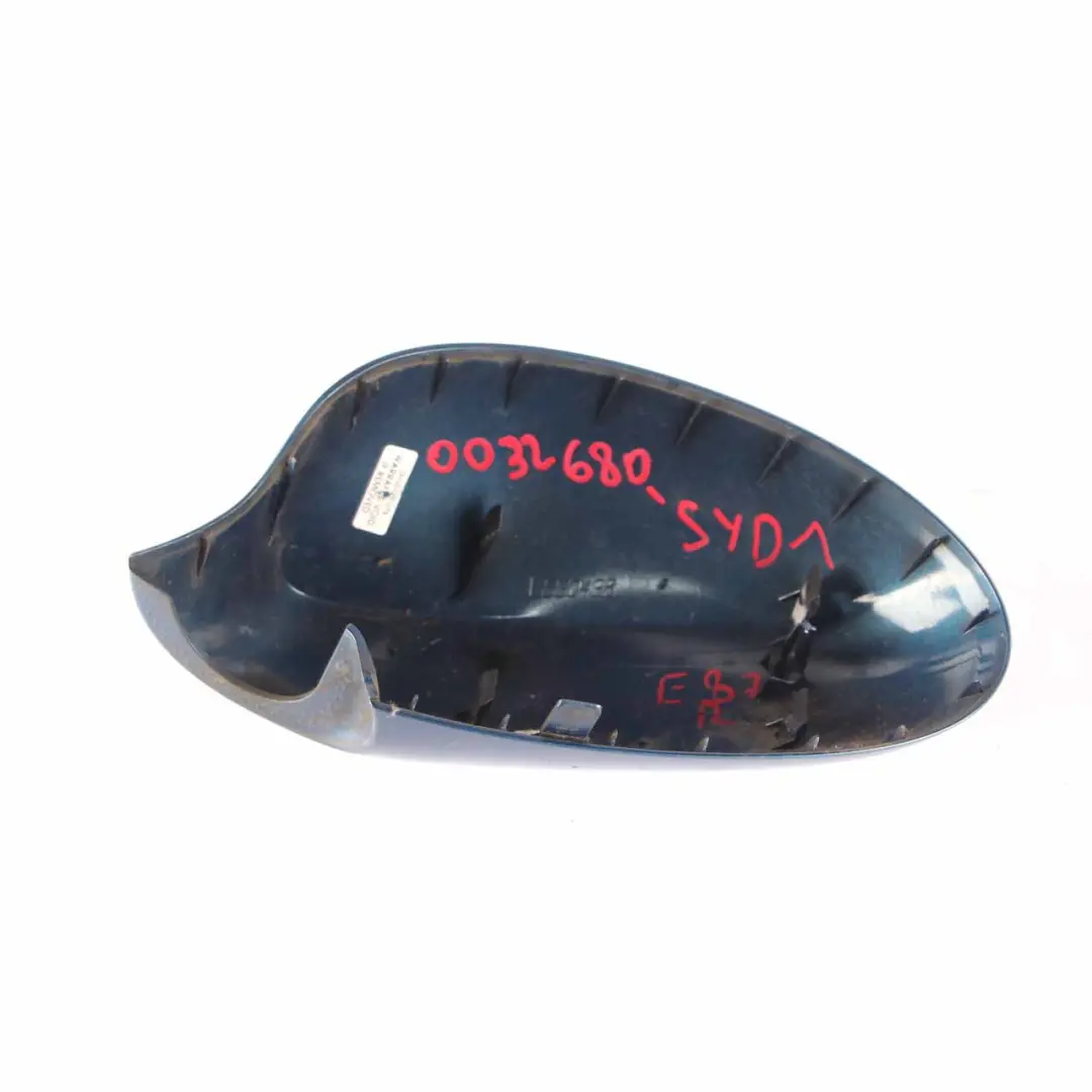 Wing Mirror BMW E81 E87 Cap Right O/S Sydneyblau Blue Metallic A19 to Cover with Part number 0032680 Cover Wing Mirror BMW E81 E87 Cap Right O/S Sydneyblau Blue Metallic A19 - SKU P0032680-SYD1 - Part number 0032680