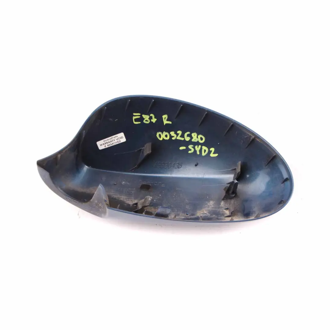 Wing Mirror BMW E81 E87 Cap Right O/S Sydneyblau Blue Metallic A19 to Cover with Part number 0032680 Cover Wing Mirror BMW E81 E87 Cap Right O/S Sydneyblau Blue Metallic A19 - SKU P0032680-SYD2 - Part number 0032680