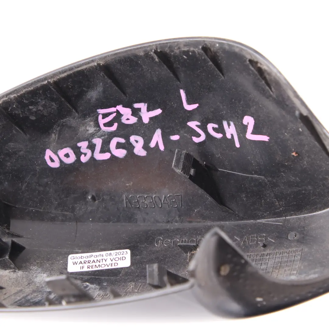 Cap Casing Left Wing Mirror N/S Schwarz 2 Black 668 to BMW 1 Series 2 E87 Cover with Part number 0032681 BMW 1 Series 2 E87 Cover Cap Casing Left Wing Mirror N/S Schwarz 2 Black 668 - SKU P0032681-SCH2 - Part number 0032681