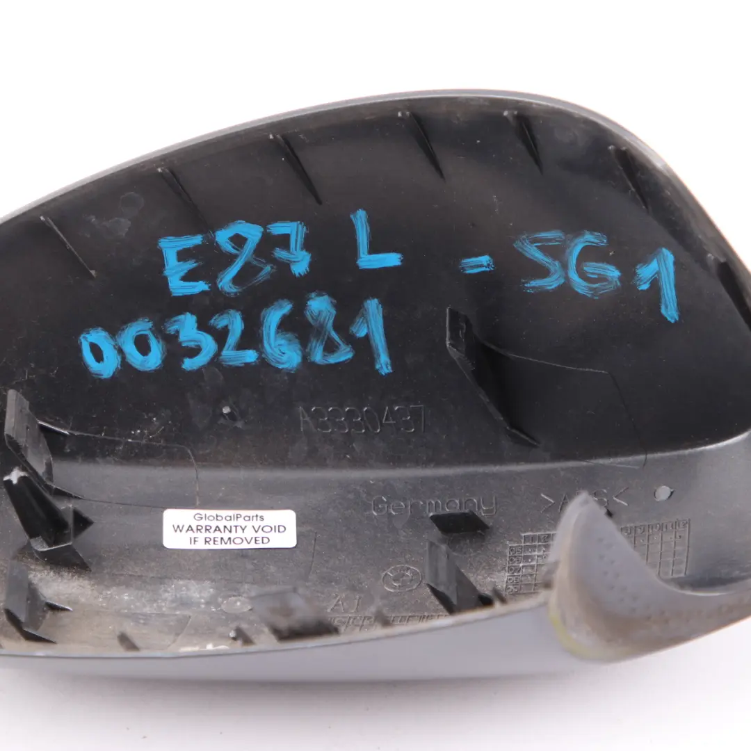 Copertura Specchio Sinistro Frizzante Grafite Metallizzato A22 per BMW E87 con numero di parte 0032681 BMW E87 Copertura Specchio Sinistro Frizzante Grafite Metallizzato A22 - SKU P0032681-SG1 - Numero di parte 0032681