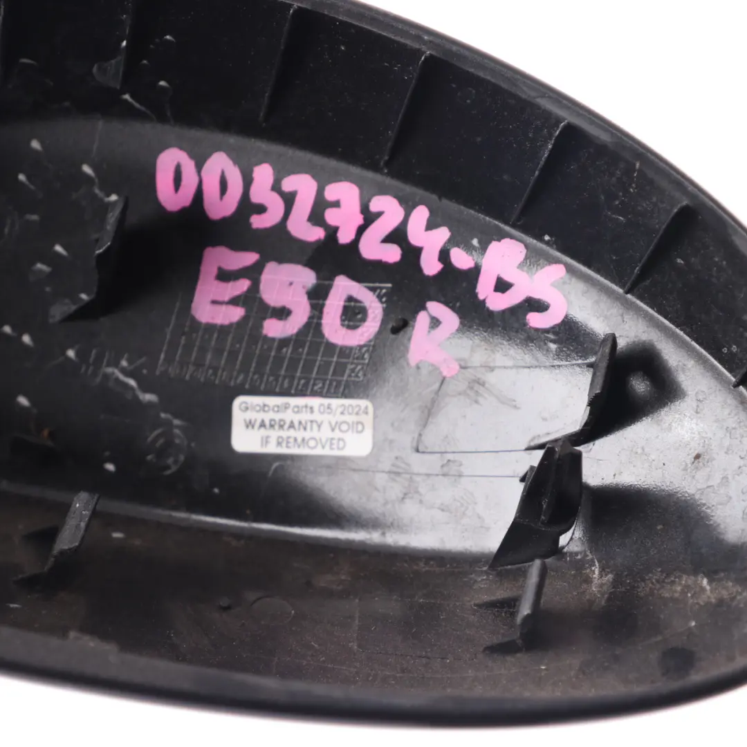 Tapa Derecha Carcasa Espejo Retrovisor Negro Zafiro 475 para BMW E90 E91 con número de pieza 0032724 BMW E90 E91 Tapa Derecha Carcasa Espejo Retrovisor Negro Zafiro 475 - SKU P0032724-BS - Número de pieza 0032724