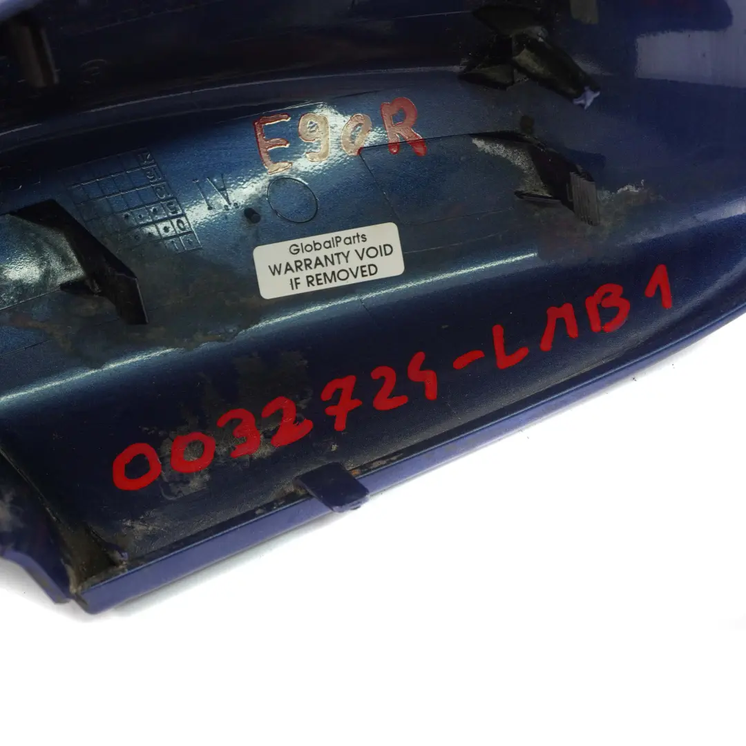Destra Cover Cap O/S Casing Wing Mirror Le Mans Blau Blue 381 per BMW E90 con numero di parte 0032724 BMW E90 Destra Cover Cap O/S Casing Wing Mirror Le Mans Blau Blue 381 - SKU P0032724-LMB1 - Numero di parte 0032724
