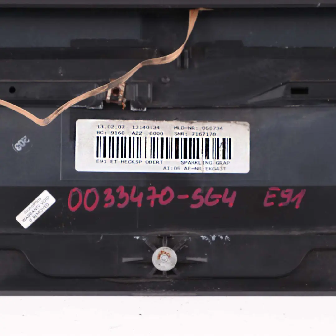 Trunk Lid Spoiler Rear Sparkling Graphite Metallic to BMW 3 Series E91 E91N LCI 4 with Part number 0033470 BMW 3 Series E91 E91N LCI 4 Trunk Lid Spoiler Rear Sparkling Graphite Metallic - SKU P0033470-SG4 - Part number 0033470