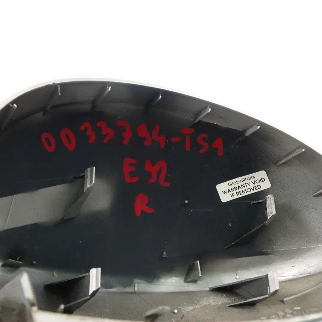 Abdeckkappe Abdeckung Spiegel Rechts Titansilber Metallic 354 für BMW E92 E93 1 mit Teilenummer 0033794 BMW E92 E93 1 Abdeckkappe Abdeckung Spiegel Rechts Titansilber Metallic 354 - SKU P0033794-TS1 - Teilenummer 0033794