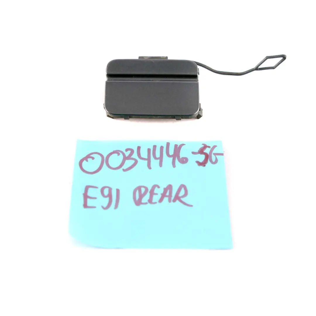 BMW 3 Series E91 M Sport Rear Bumper Flap Towing Eye Sparkling Graphite 7907257 - SKU P0034446-SG - Part number 0034446