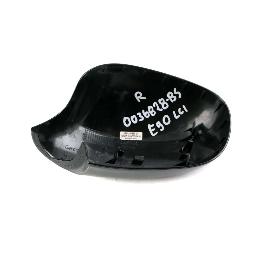Right Cover Cap O/S Casing Wing Mirror Black Sapphire to BMW 3 Series E90 E91 LCI with Part number 0036828 BMW 3 Series E90 E91 LCI Right Cover Cap O/S Casing Wing Mirror Black Sapphire - SKU P0036828-BS - Part number 0036828
