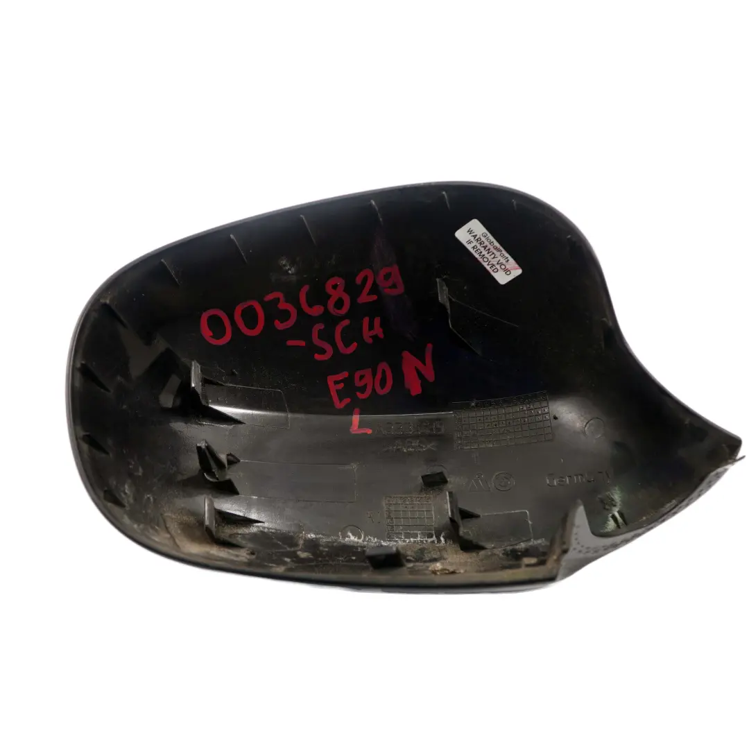 Tapa Izquierda Carcasa Espejo Retrovisor Schwarz 2 Negro para BMW E90 E91 LCI con número de pieza 0036829 BMW E90 E91 LCI Tapa Izquierda Carcasa Espejo Retrovisor Schwarz 2 Negro - SKU P0036829-SCH - Número de pieza 0036829