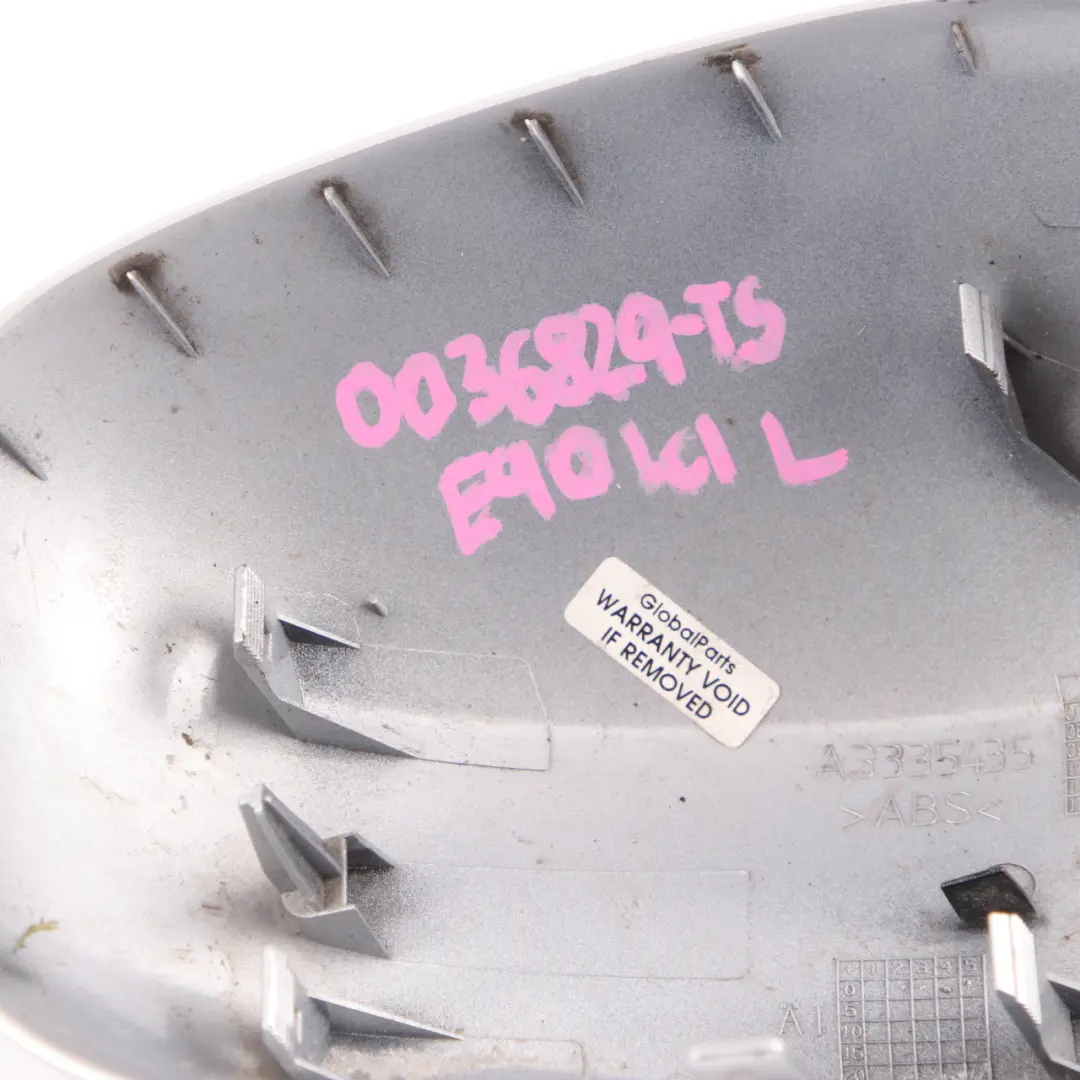 BMW E90 E91 LCI Tapa Carcasa Espejo Retrovisor Izquierdo Titansilber Plata 354 - SKU P0036829-TS - Número de pieza 0036829