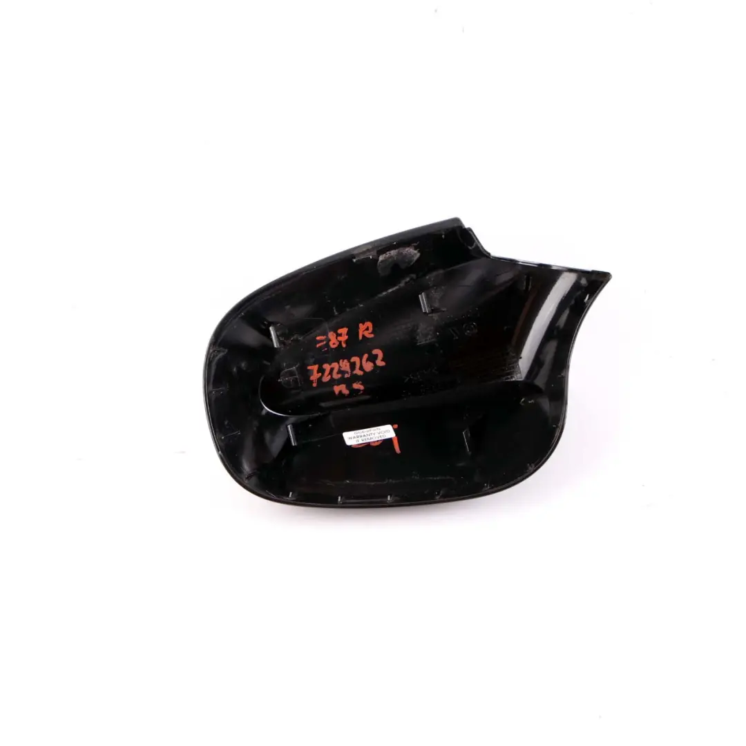 Wing Mirror Cover Right O/S Casing Black Sapphire - 475 to BMW E81 E87 LCI with Part number 0038344 BMW E81 E87 LCI Wing Mirror Cover Right O/S Casing Black Sapphire - 475 - SKU P0038344-BS1 - Part number 0038344
