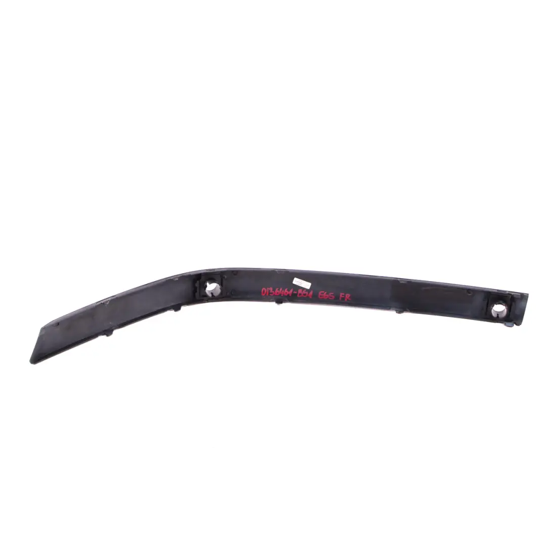 BMW 7 Series E65 E66 Bumper Guard Strip Front Right O/S Black Sapphire Metallic - SKU P0136461-BS1 - Part number 0136461