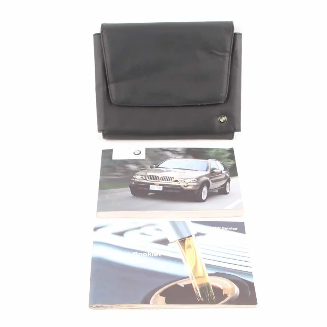 BMW X5 E53 Service Booklet Owner's Handbook Book Set Wallet Case - SKU P0159441 - Part number 0159441