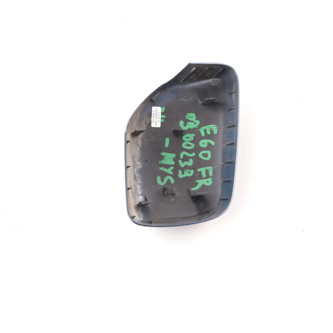Abdeckkappe Spiegel Abdeckung Rechts Mysticblau A07 Blau für BMW 5 er E60 E61 mit Teilenummer 0300239 BMW 5 er E60 E61 Abdeckkappe Spiegel Abdeckung Rechts Mysticblau A07 Blau - SKU P0300239-MYS - Teilenummer 0300239