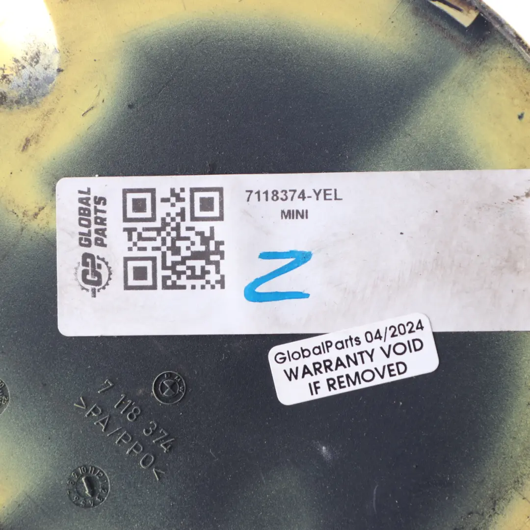 BMW Mini Cooper R52 Cabrio Filler In Flap Fuel Cap Cover Liquid Yellow 902 - SKU P0309413-YEL - Part number 0309413