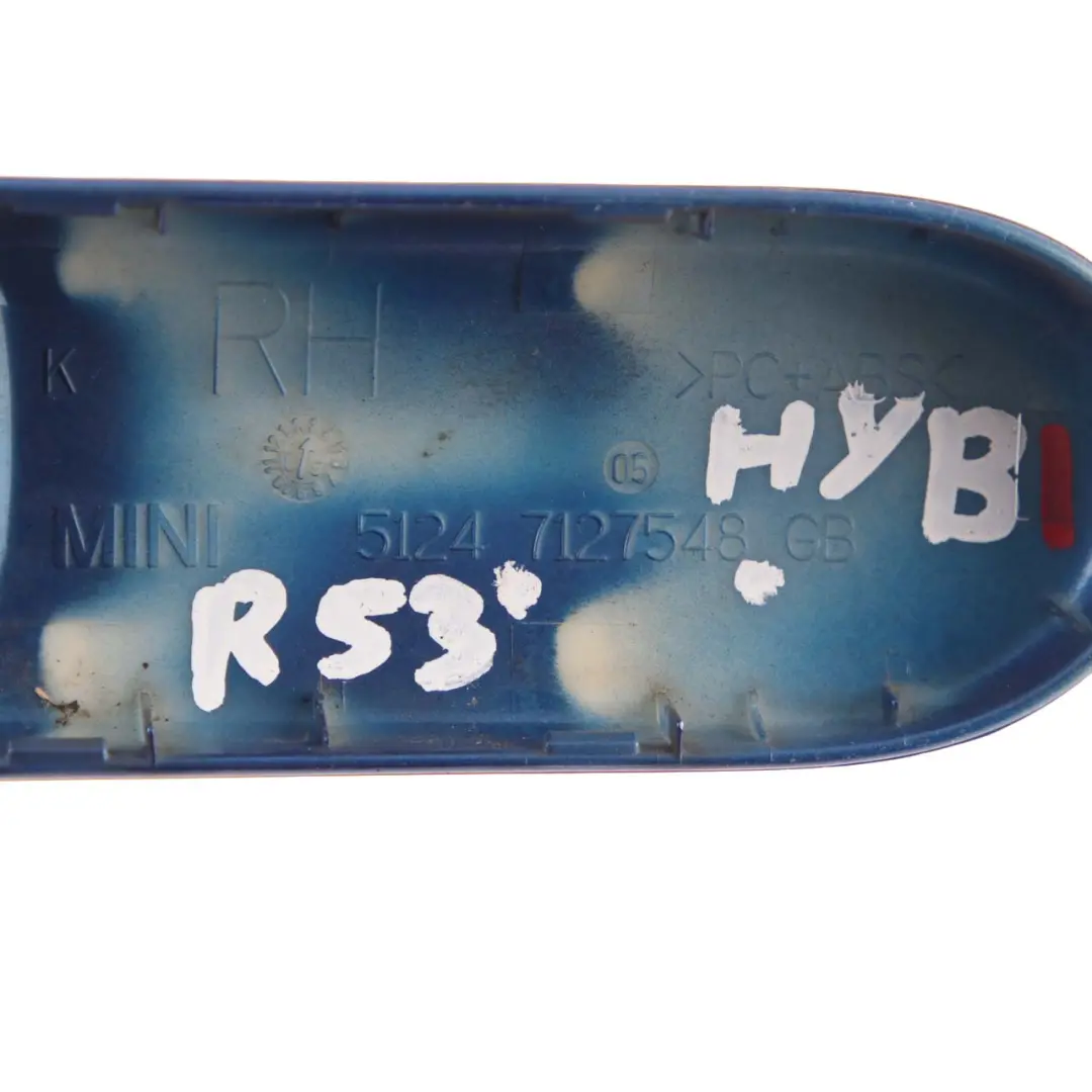 Trunk Lid Cover Hinge Right O/S Hyper Blue A28 7127548 to Mini Cooper R52 Cabrio with Part number 0390078 Mini Cooper R52 Cabrio Trunk Lid Cover Hinge Right O/S Hyper Blue A28 7127548 - SKU P0390078-HYB - Part number 0390078