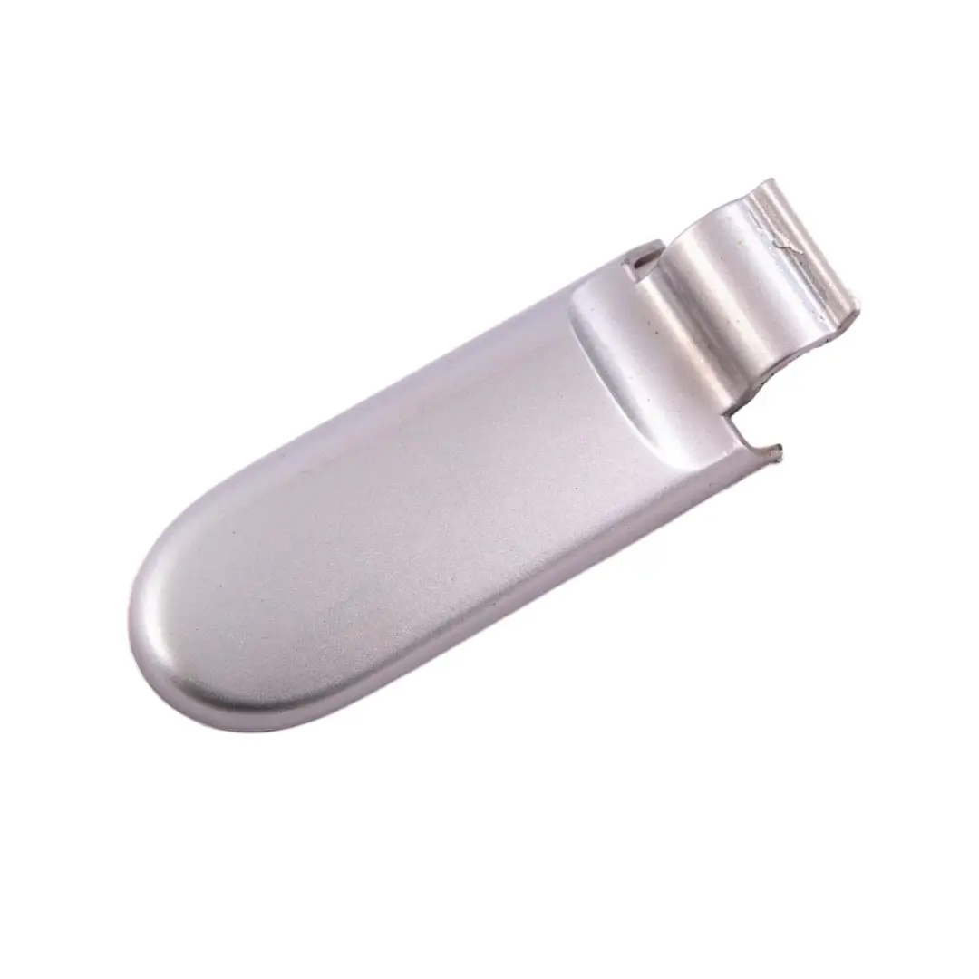 Trunk Lid Cover Hinge Right O/S Pure Silver to Mini Cooper R52 Cabrio with Part number 0390078 Mini Cooper R52 Cabrio Trunk Lid Cover Hinge Right O/S Pure Silver - SKU P0390078-PS - Part number 0390078