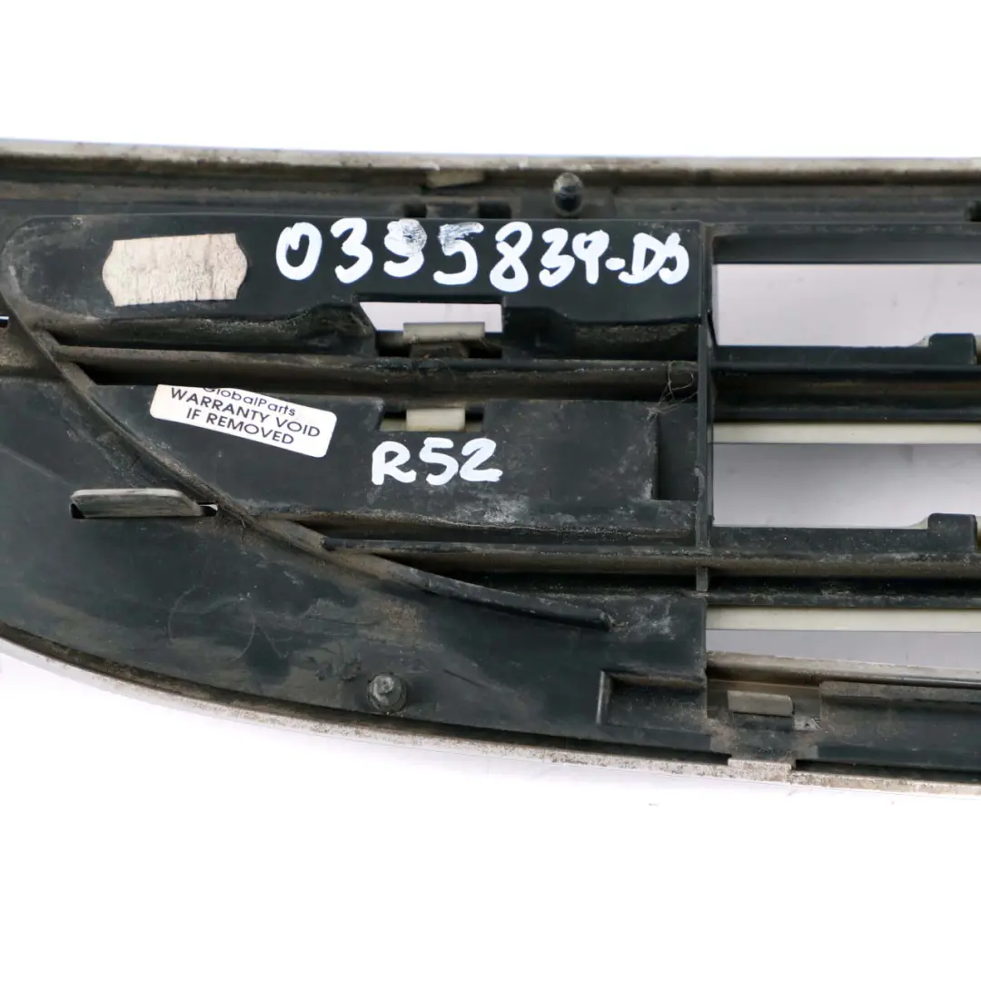 Front Bumper Bottom Trim Grille Dark Silver Metallic 871 to Mini Cooper S R53 with Part number 0395839 Mini Cooper S R53 Front Bumper Bottom Trim Grille Dark Silver Metallic 871 - SKU P0395839-DS - Part number 0395839