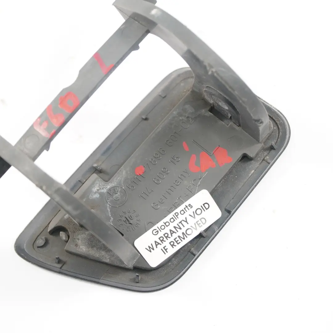 BMW E60 Front Bumper Headlight M-Sport Nozzle Flap Cover Left N/S Carbonschwarz - SKU P0397277-CAR - Part number 0397277