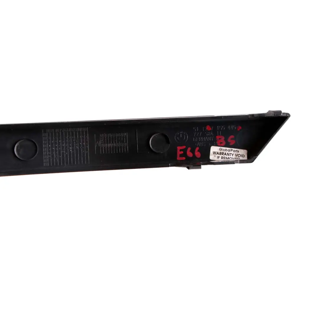 BMW 7 Series E65 E66 Bumper Guard Strip Rear Left N/S Black Sapphire Metallic - SKU P0399078-BS - Part number 0399078