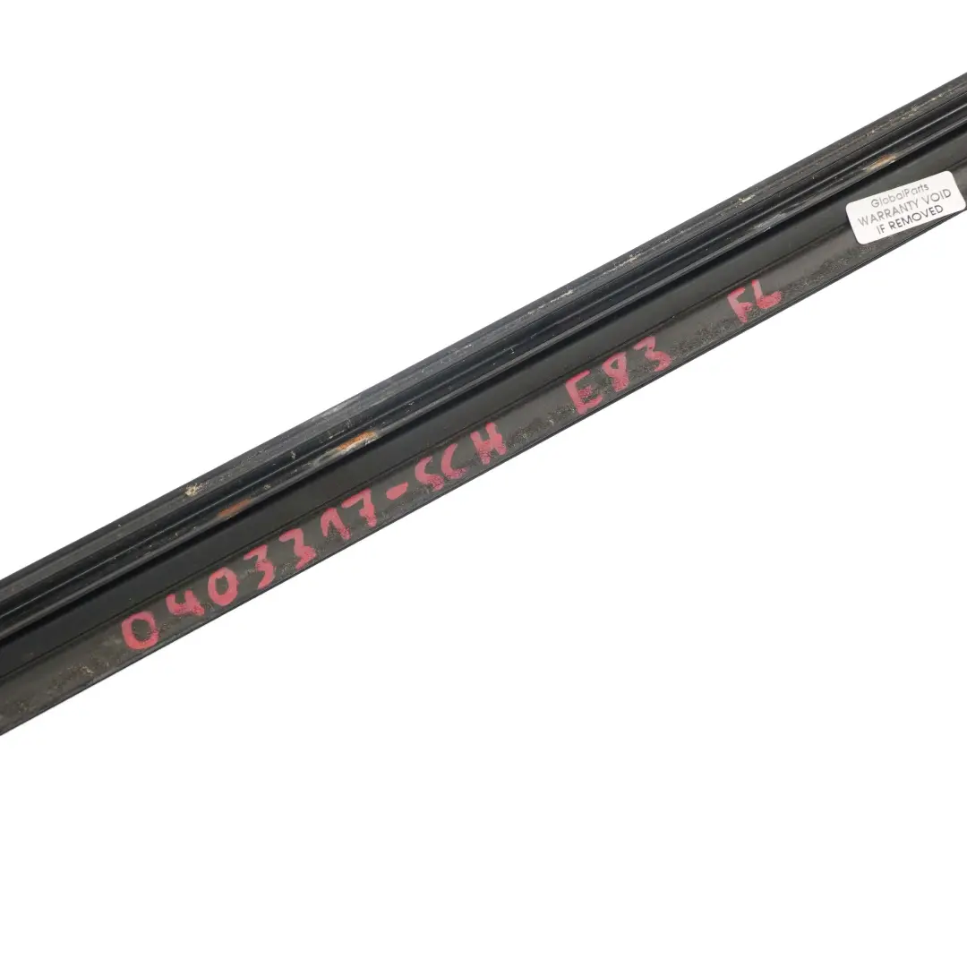 Left N/S Windscreen Drip Moulding Trim Schwarz 2 Black 668 to BMW X3 Series E83 with Part number 0403317 BMW X3 Series E83 Left N/S Windscreen Drip Moulding Trim Schwarz 2 Black 668 - SKU P0403317-SCH - Part number 0403317