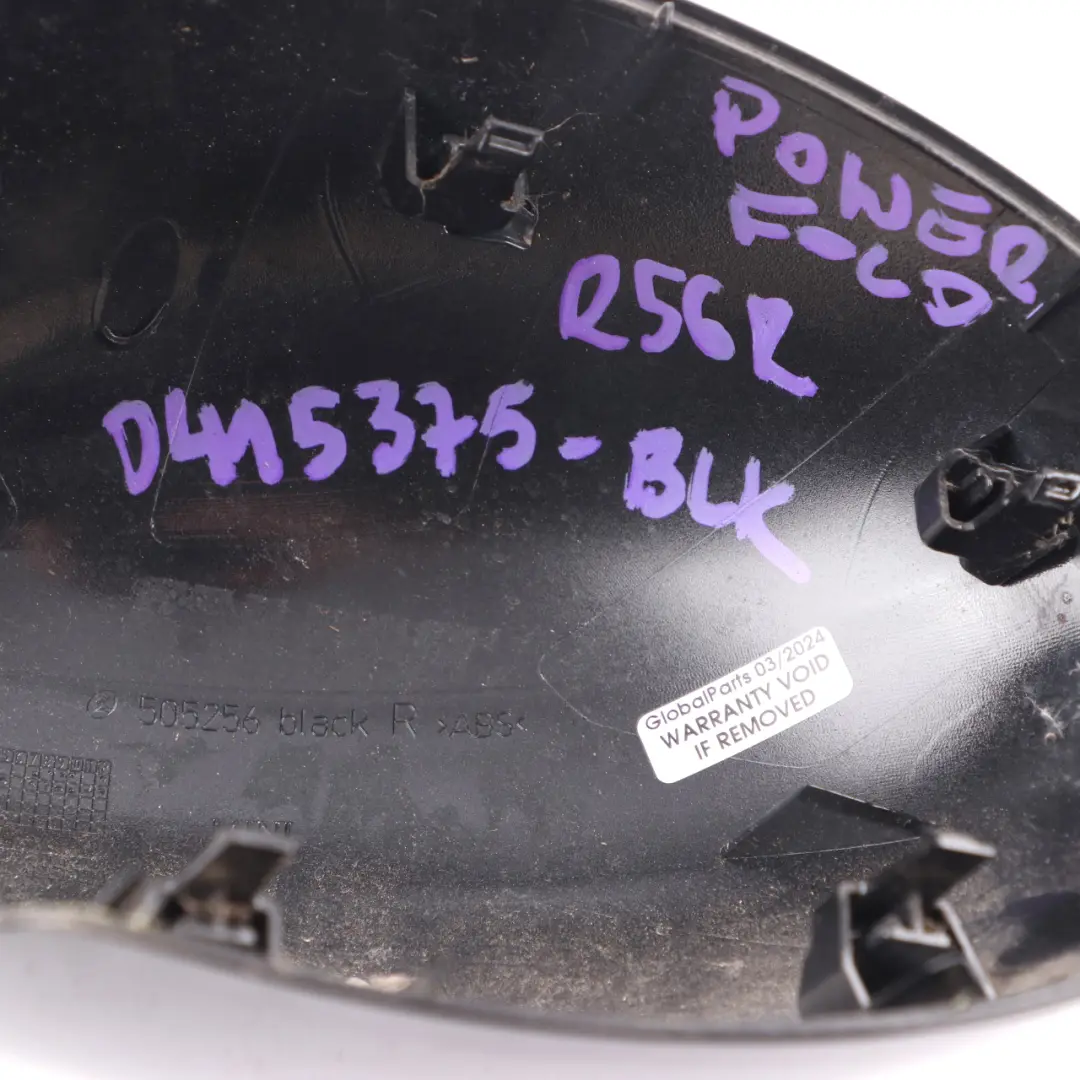 Mini Cooper R55 R56 Cover Power Fold Cap Casing Right O/S Mirror Wing Black - SKU P0415376-BLK - Part number 0415376